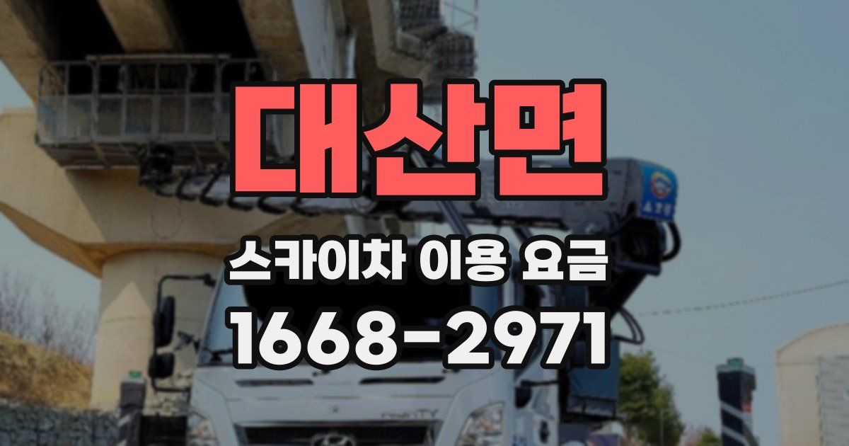 대산면 스카이차 이용 요금