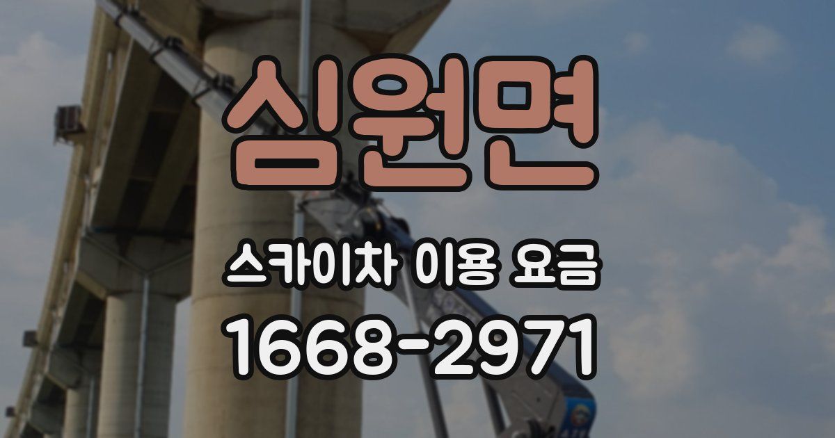 심원면 스카이차 이용 요금