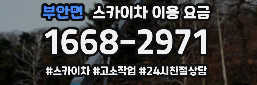 부안면 스카이차 이용 요금