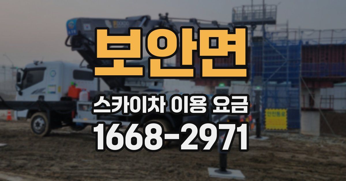 보안면 스카이차 이용 요금
