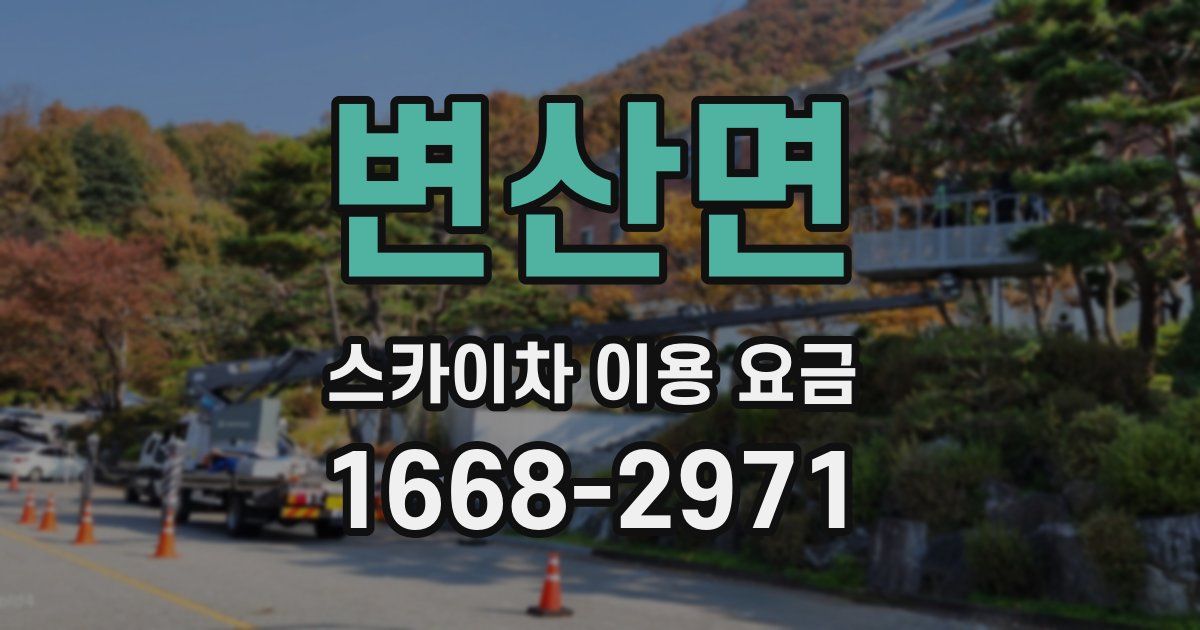 변산면 스카이차 이용 요금