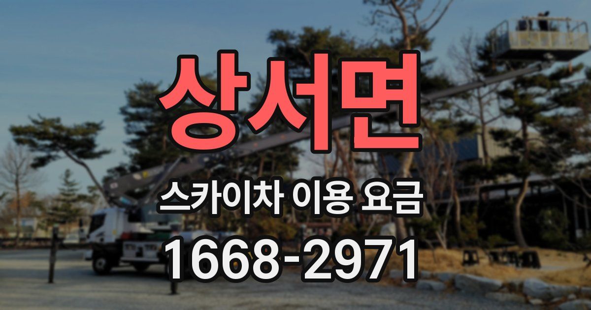상서면 스카이차 이용 요금