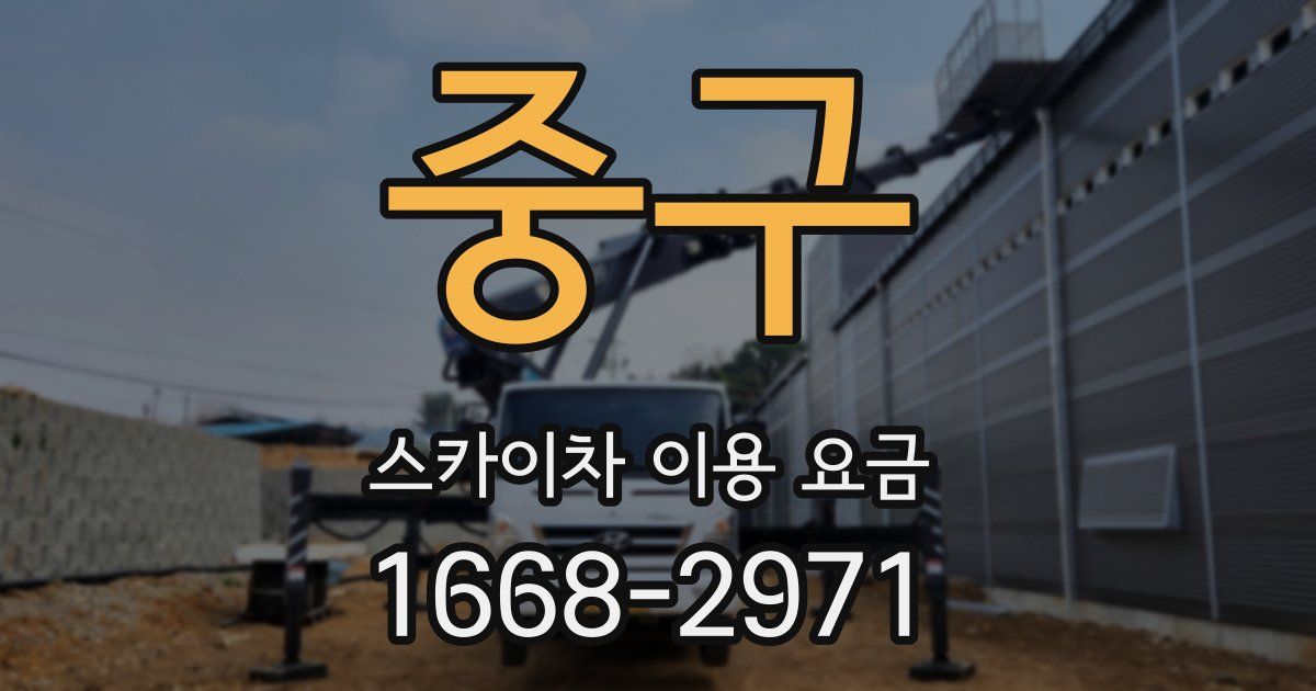 중구 스카이차 이용 요금