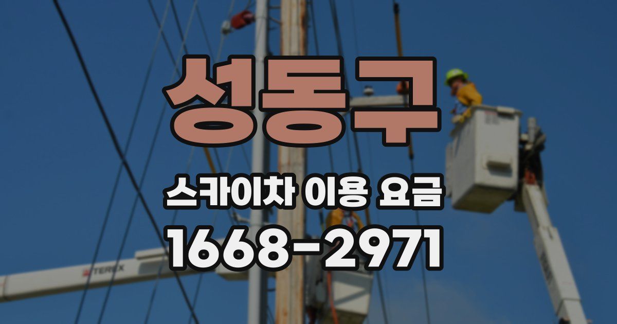 성동구 스카이차 이용 요금