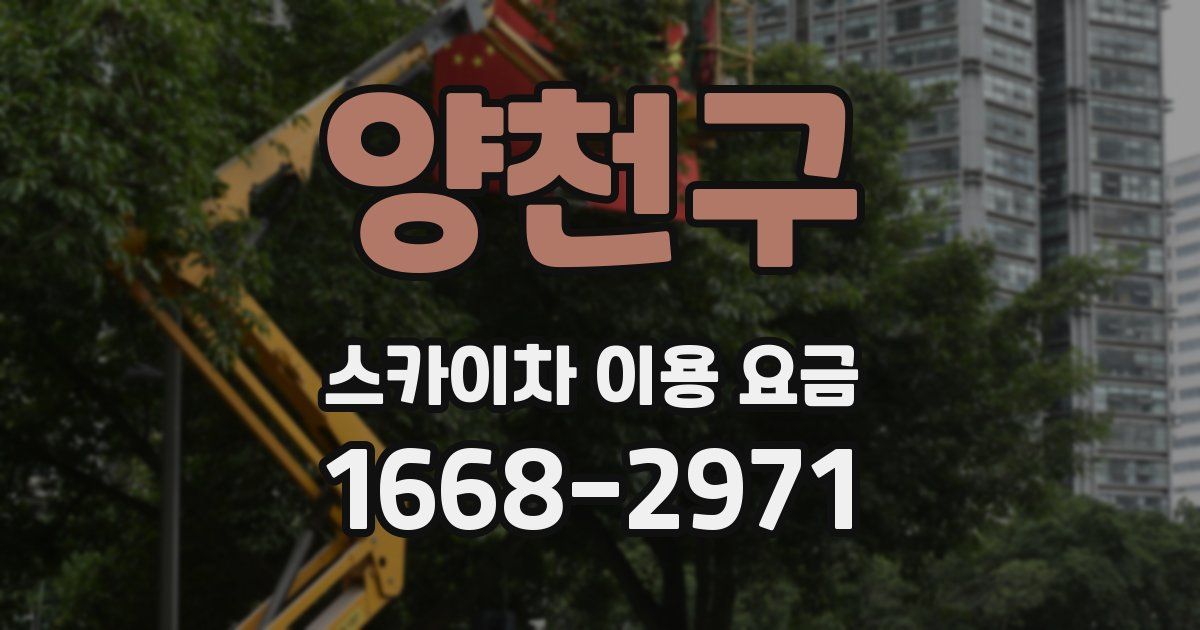 양천구 스카이차 이용 요금