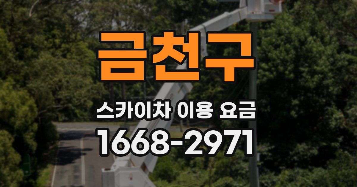 금천구 스카이차 이용 요금