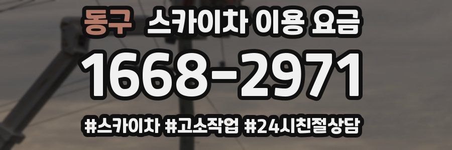 동구 스카이차 이용 요금