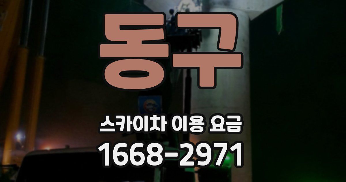 동구 스카이차 이용 요금