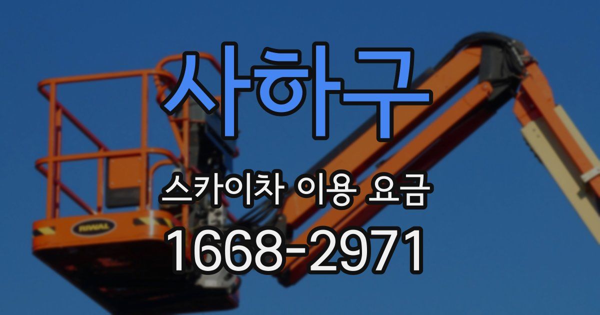 사하구 스카이차 이용 요금