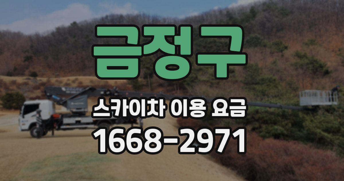 금정구 스카이차 이용 요금