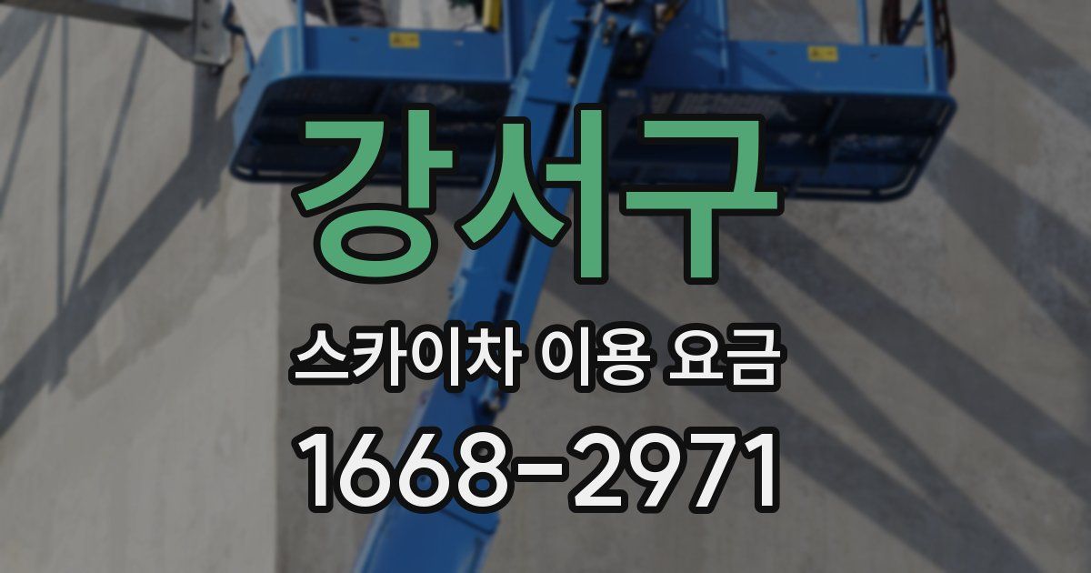 강서구 스카이차 이용 요금