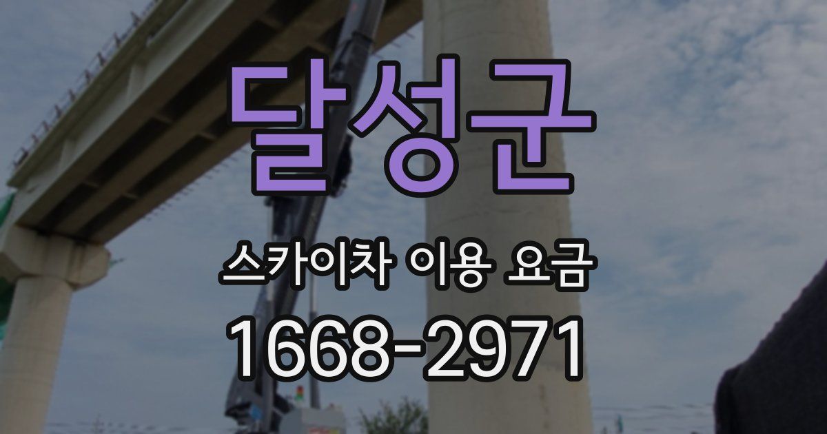 달성군 스카이차 이용 요금