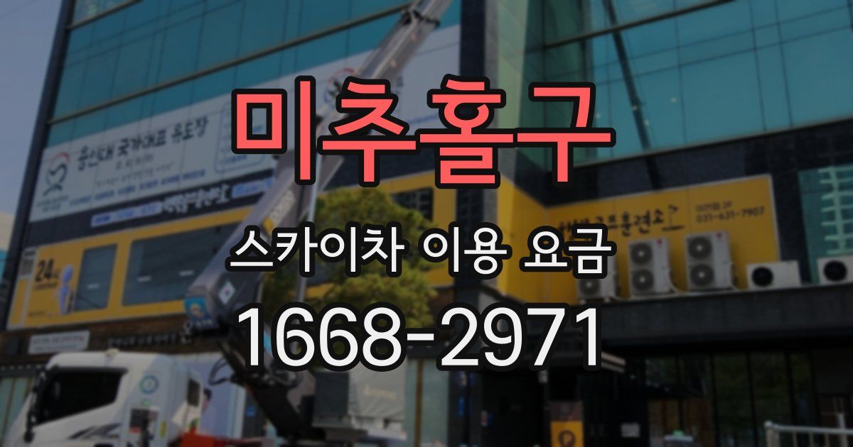 미추홀구 스카이차 이용 요금