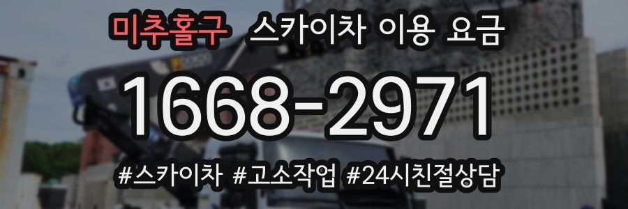 미추홀구 스카이차 이용 요금