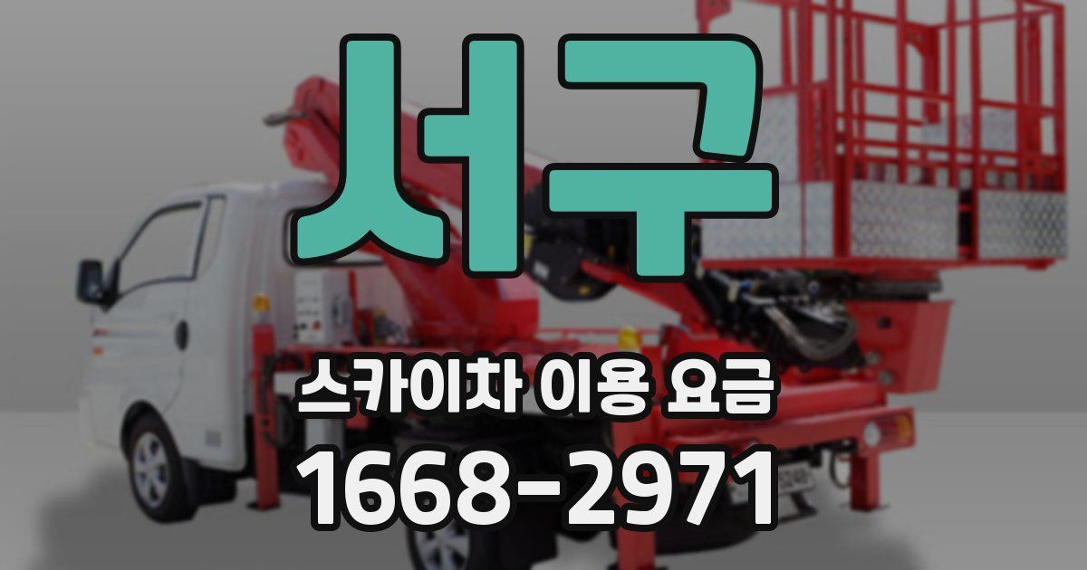 서구 스카이차 이용 요금