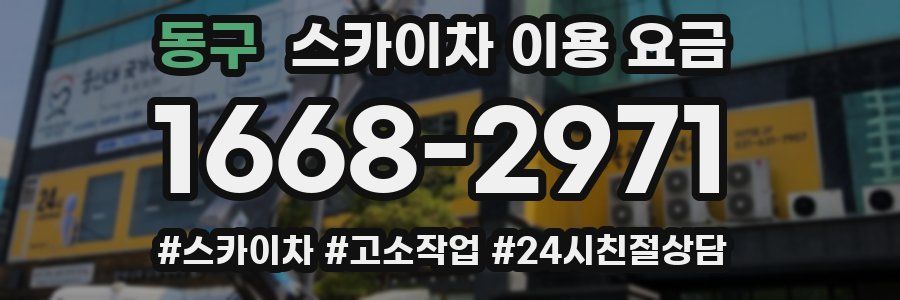 동구 스카이차 이용 요금