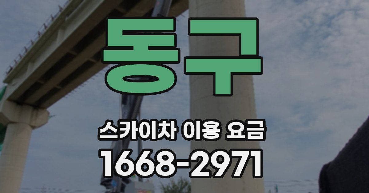 동구 스카이차 이용 요금