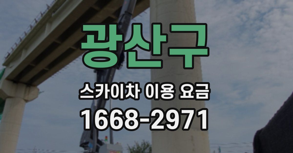 광산구 스카이차 이용 요금