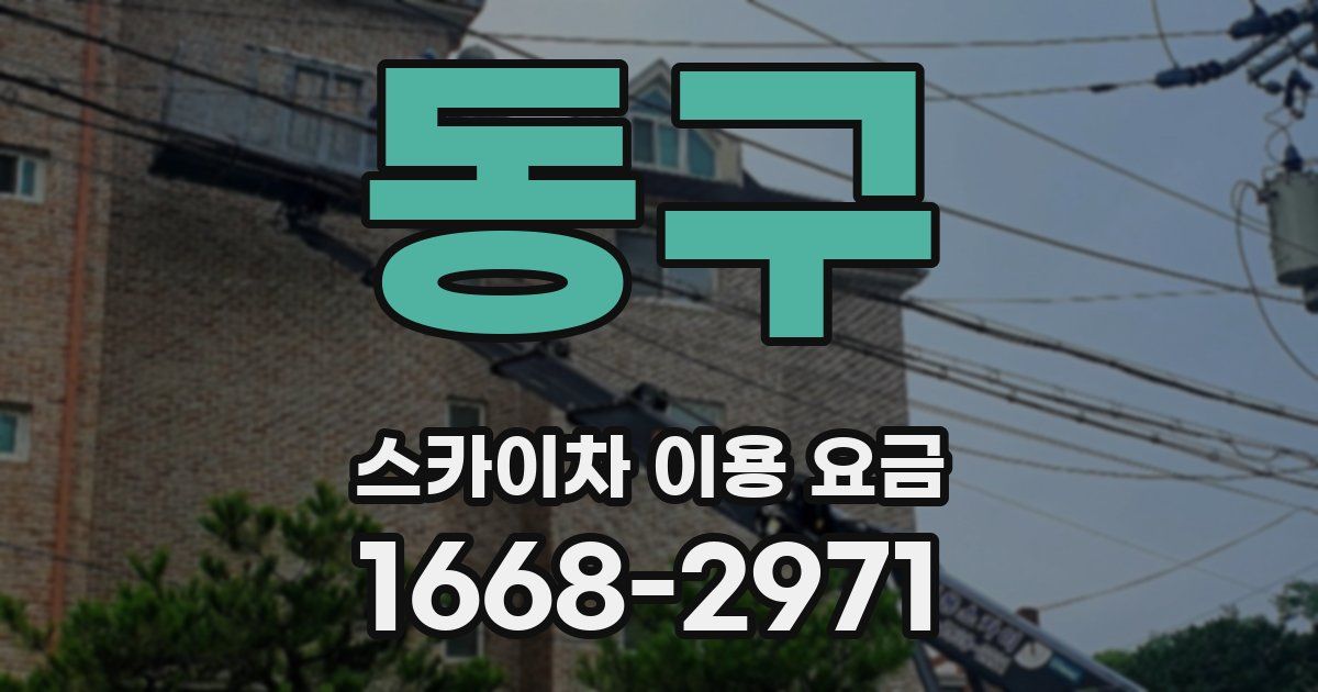 동구 스카이차 이용 요금