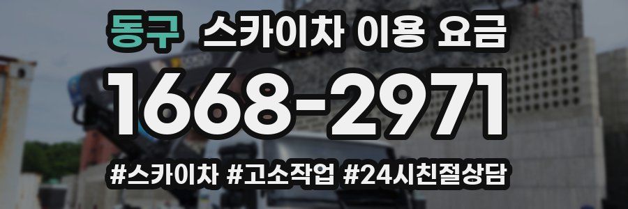 동구 스카이차 이용 요금