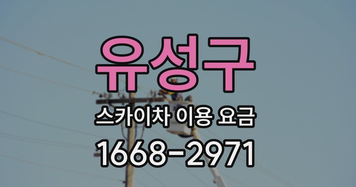 유성구 스카이차 이용 요금