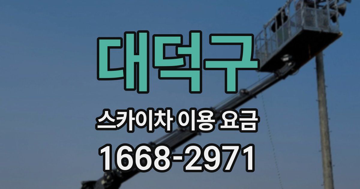 대덕구 스카이차 이용 요금