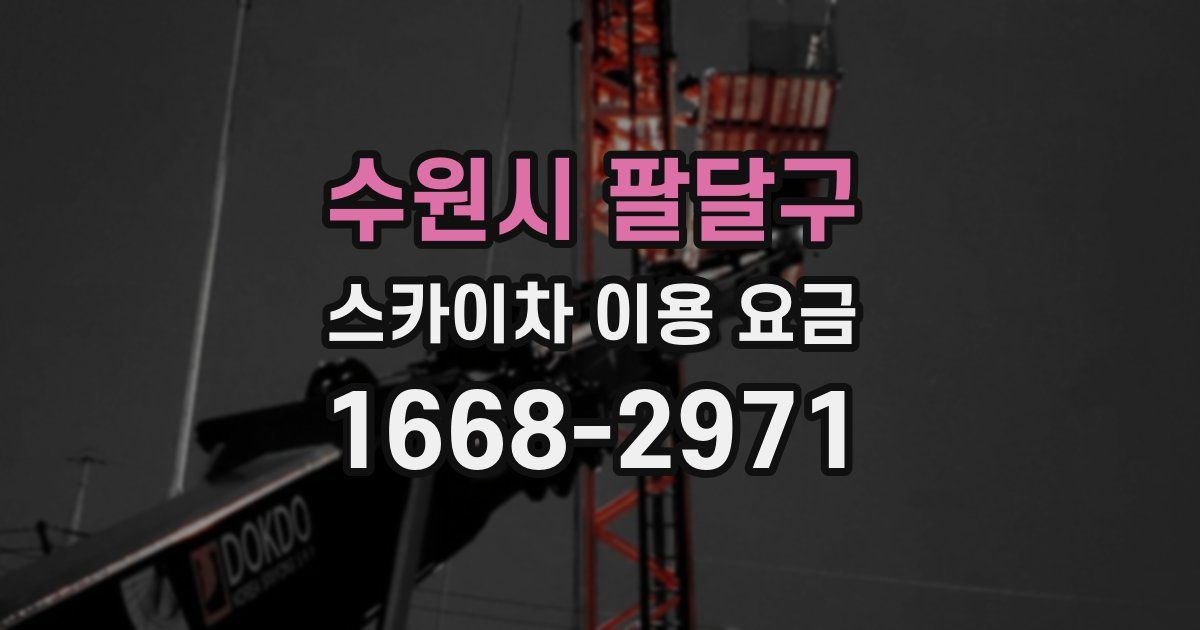 수원시 팔달구 스카이차 이용 요금