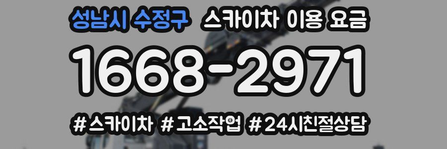 성남시 수정구 스카이차 이용 요금