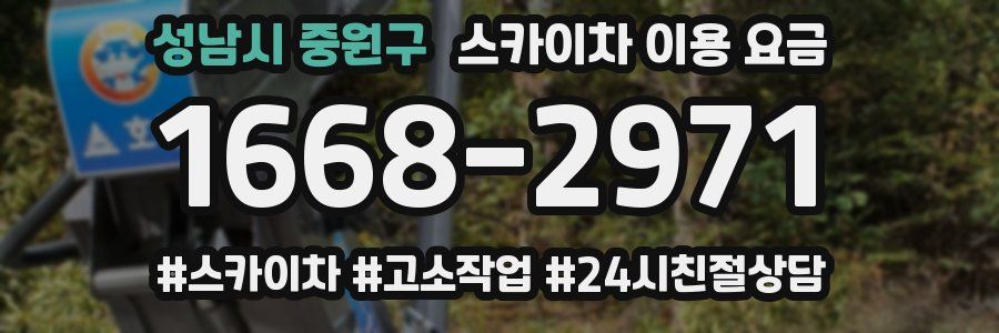 성남시 중원구 스카이차 이용 요금