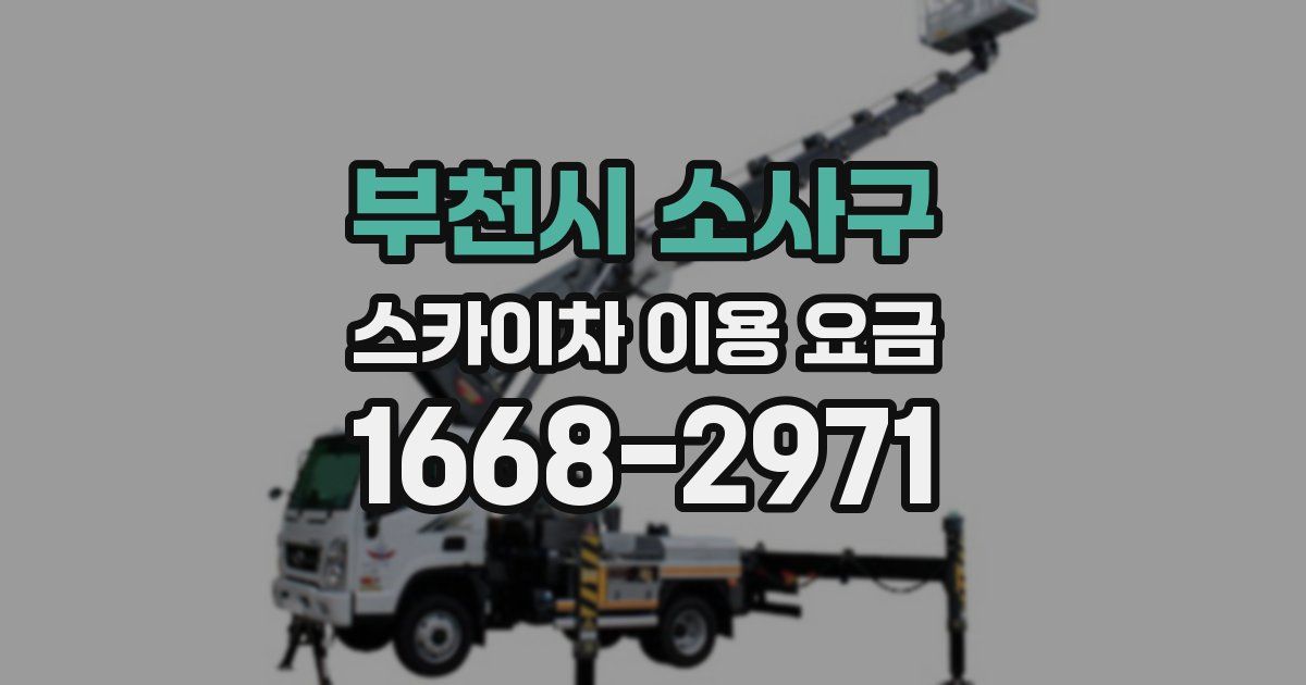 부천시 소사구 스카이차 이용 요금