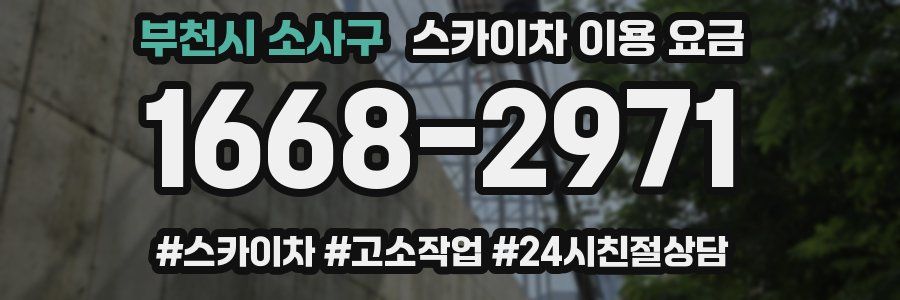 부천시 소사구 스카이차 이용 요금