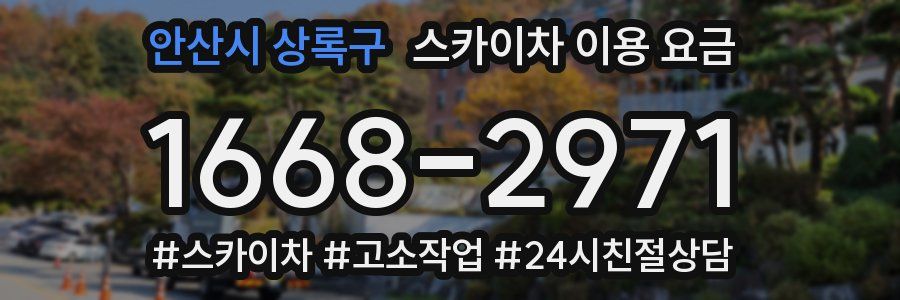 안산시 상록구 스카이차 이용 요금
