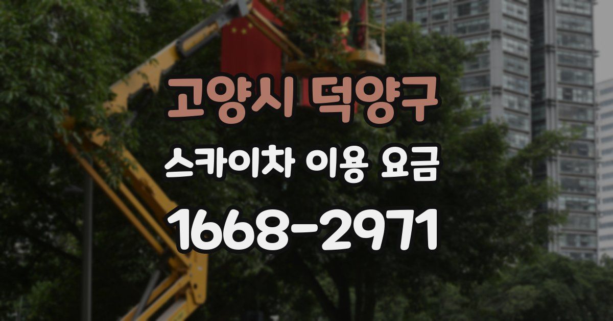 고양시 덕양구 스카이차 이용 요금