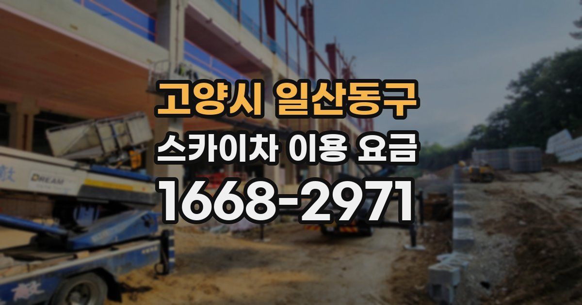 고양시 일산동구 스카이차 이용 요금