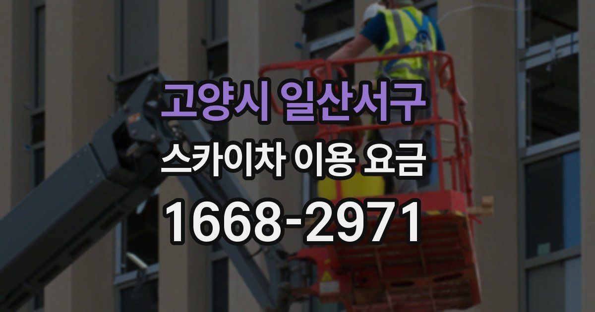 고양시 일산서구 스카이차 이용 요금