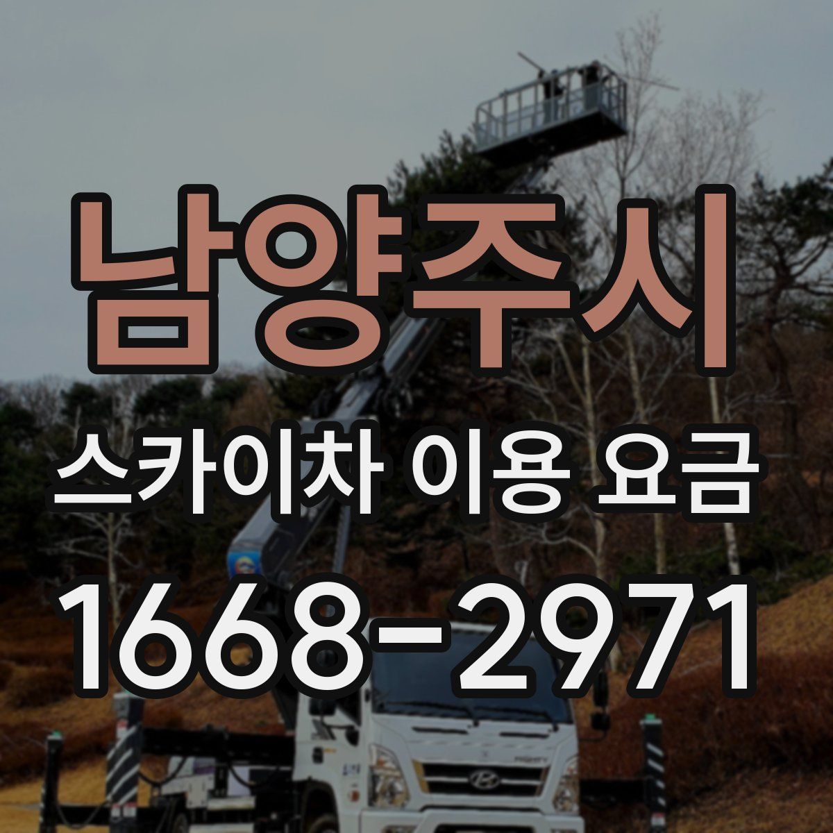 남양주시 스카이차 이용 요금