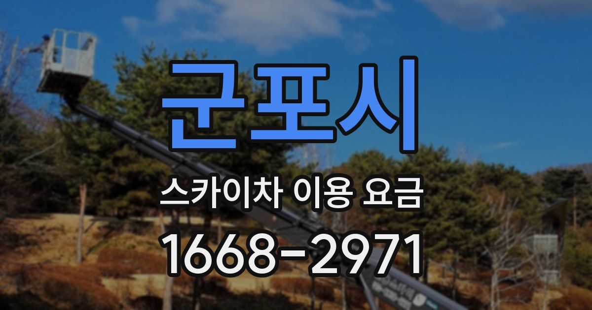 군포시 스카이차 이용 요금