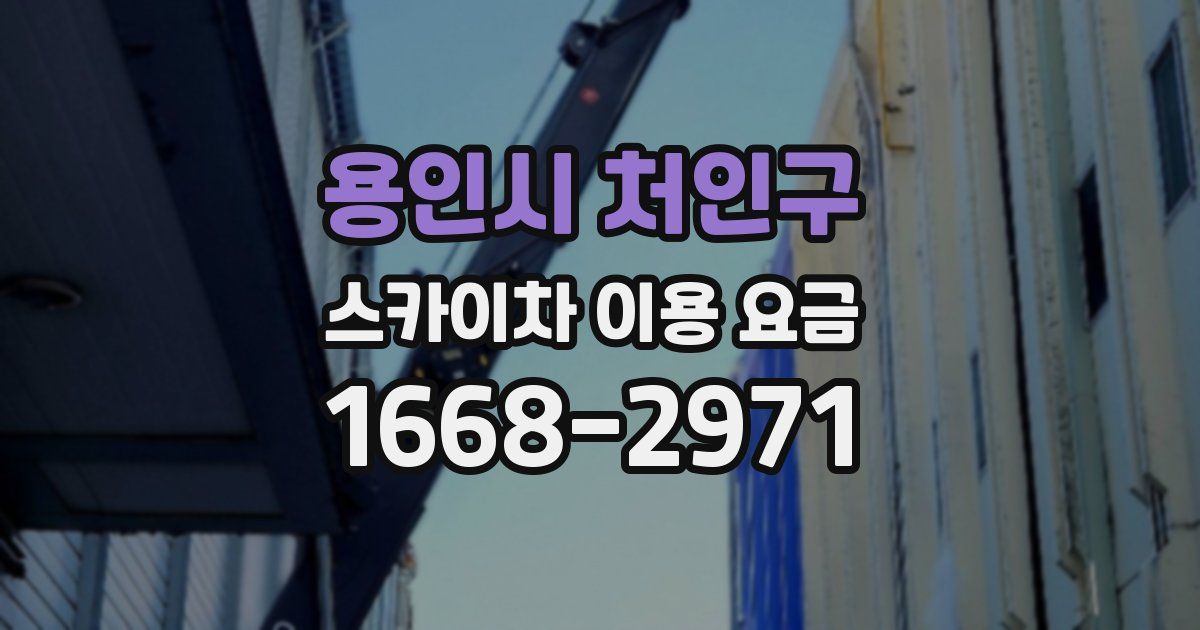 용인시 처인구 스카이차 이용 요금
