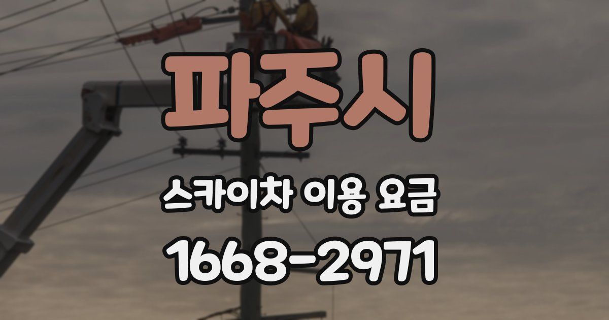 파주시 스카이차 이용 요금