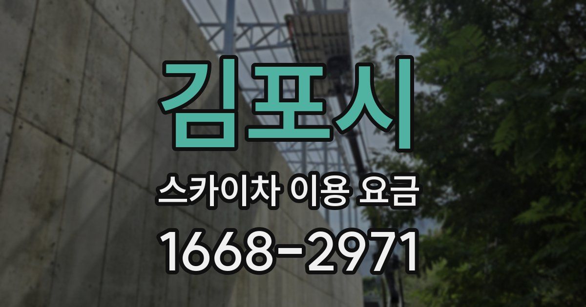 김포시 스카이차 이용 요금