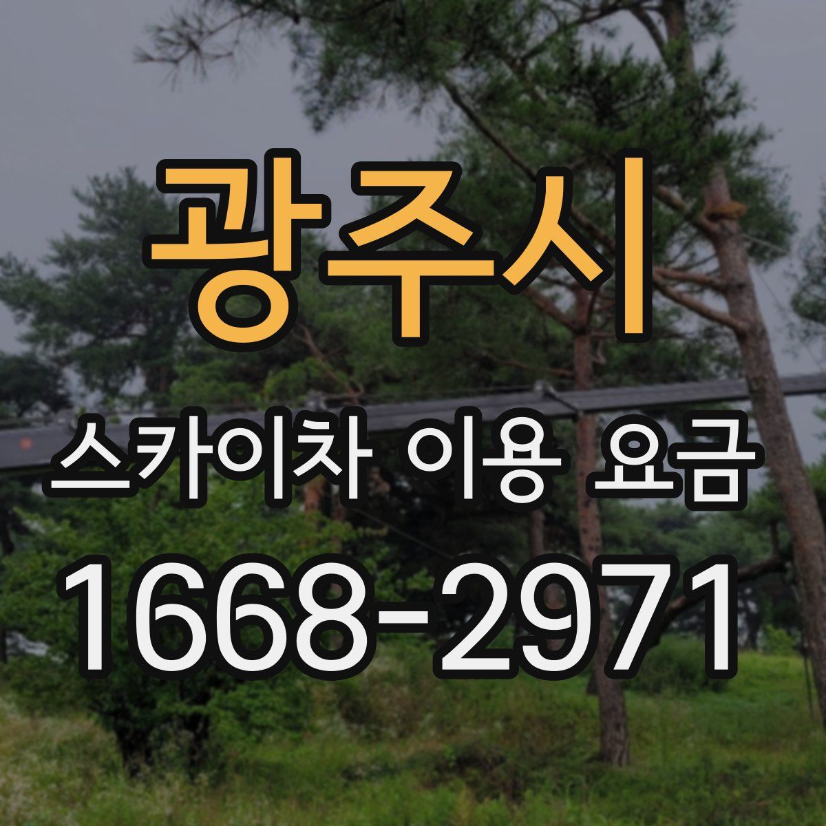 광주시 스카이차 이용 요금