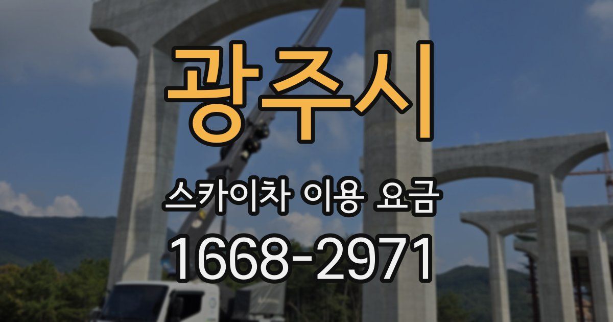 광주시 스카이차 이용 요금