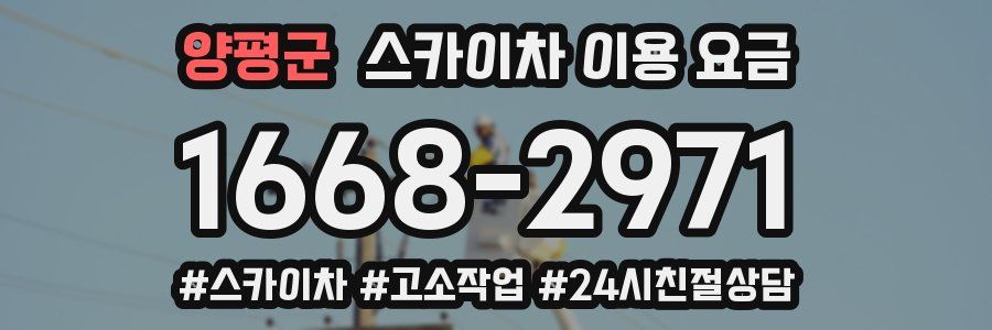 양평군 스카이차 이용 요금