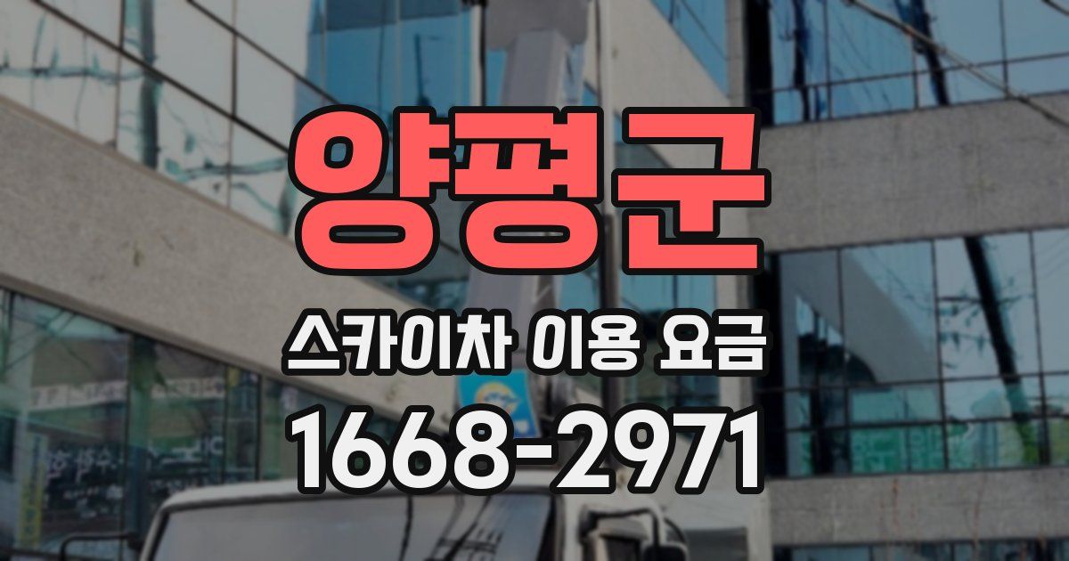 양평군 스카이차 이용 요금