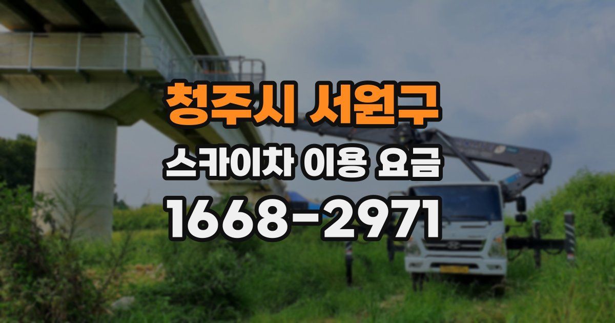 청주시 서원구 스카이차 이용 요금