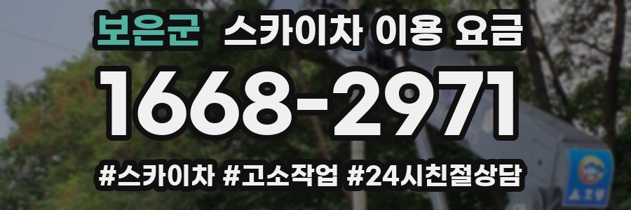보은군 스카이차 이용 요금
