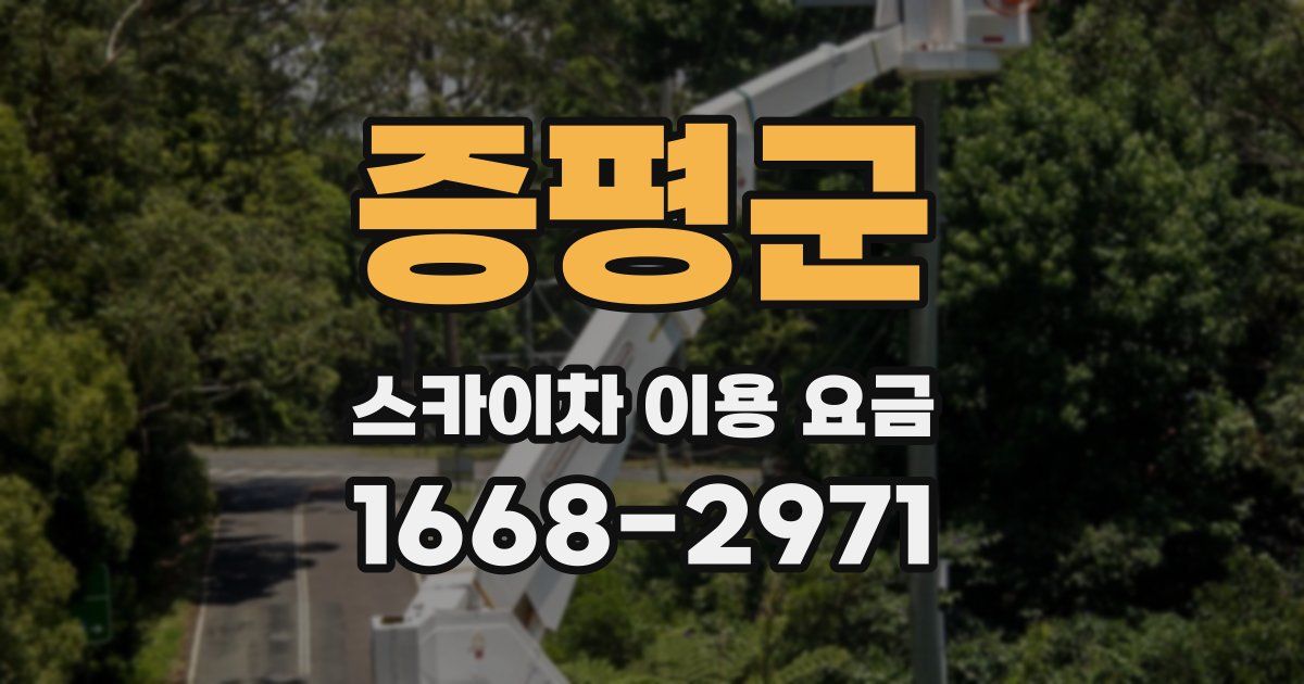 증평군 스카이차 이용 요금