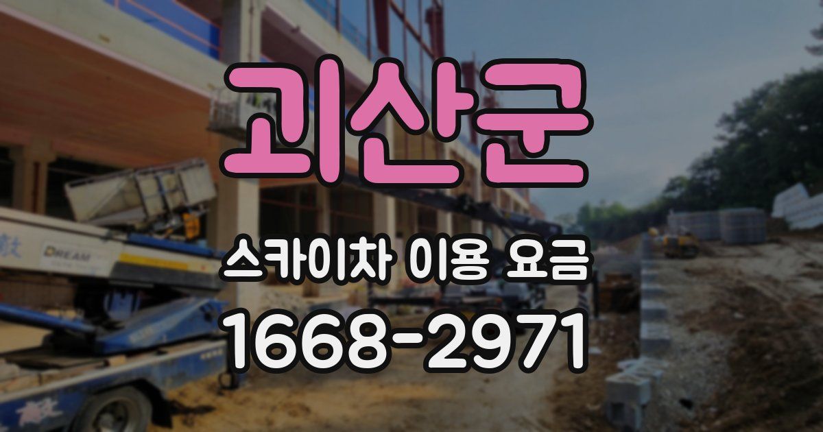 괴산군 스카이차 이용 요금