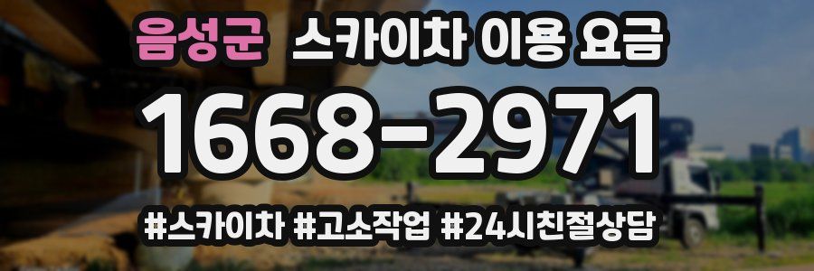 음성군 스카이차 이용 요금