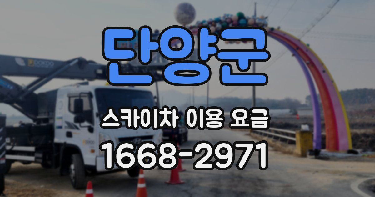 단양군 스카이차 이용 요금